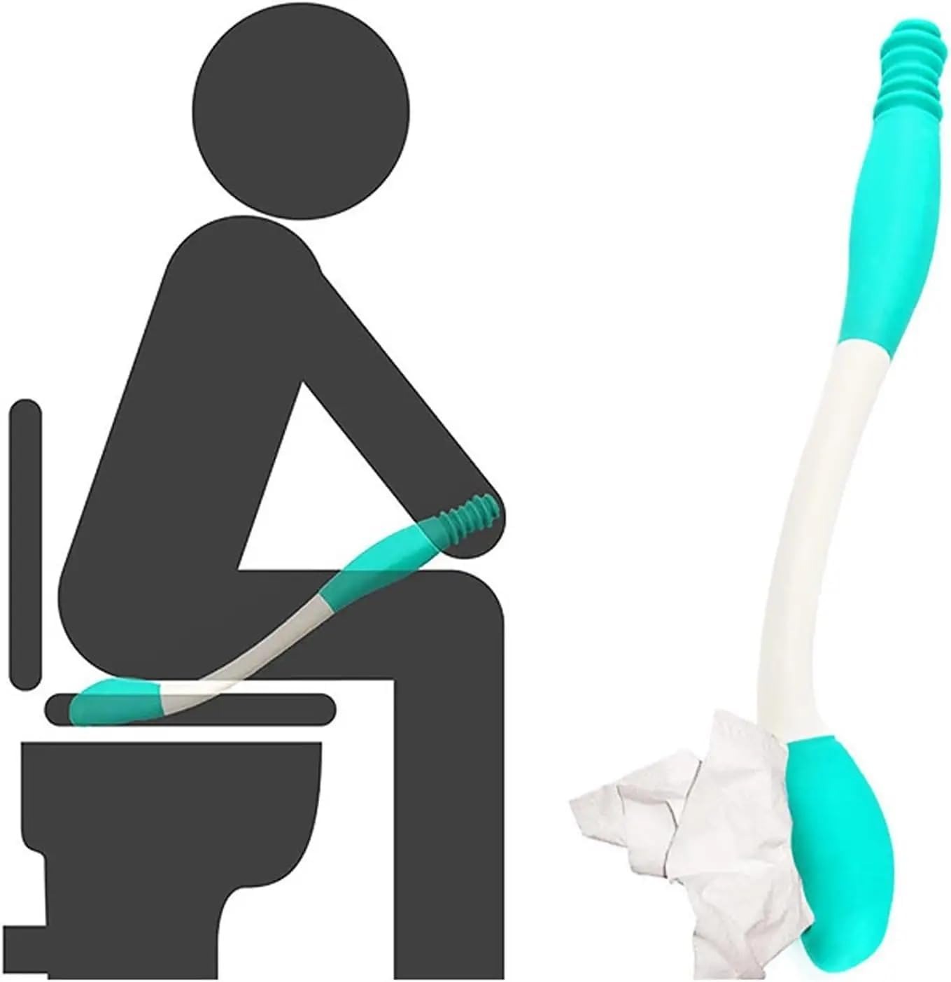 AIRM HEALTH Toilettenpapierhilfe – WC-Hilfe mit 40 cm Reichweite für Senioren & Mobilitätseingeschränkte (84000001)