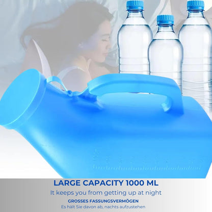 AIRM HEALTH Urinflasche für Männer – Auslaufsicher & tragbar, 1000 ml mit Deckel (8485)